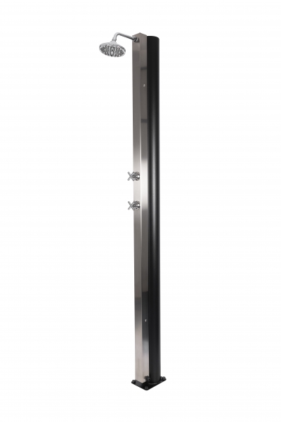 Solardusche ROYAL DELUXE-Chromstahl - 30liter - runder Duschkopf